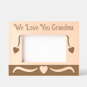 Wir Liebe dir Oma Liebe Herzen Geätzte Rahmen (Vorderseite)