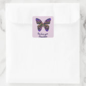 Wir Liebe dir Oma Special Großmutter Butterfly Quadratischer Aufkleber (Tasche)