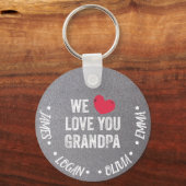 Wir Liebe dir Opa, Individuelle Namen Schlüsselanhänger (Vorderseite)