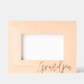 Wir Liebe dir Opa Moderne Typografie Geätzte Rahmen (Vorderseite)