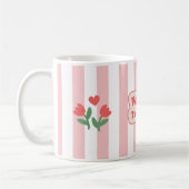 Wir Liebe Donnerstag (mit rosa Linien) Kaffeetasse (Links)