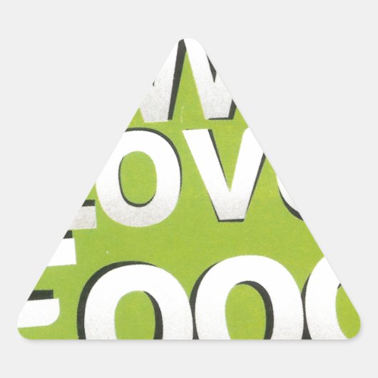 Wir Liebe Dreieckiger Aufkleber (Vorderseite)