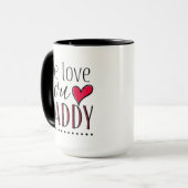 "Wir Liebe du Daddy" - Personalisiert Tasse (Vorderseite Links)