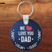 Wir Liebe, du Papa, individuelle Name Schlüsselanhänger (Vorderseite)