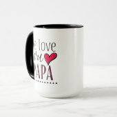 "Wir Liebe du Papa" - Personalisiert Tasse (Vorderseite Links)