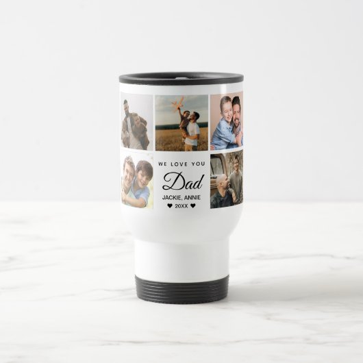 "Wir Liebe du Vater" Foto Travel Mug Reisebecher (Mittel)
