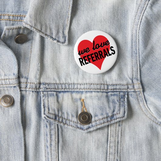 Wir Liebe-Empfehlungsgeschäftsmitteilung Button (Beispiel)