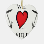 wir Liebe Fairfield Connecticut Keramik Ornament (Rechts)
