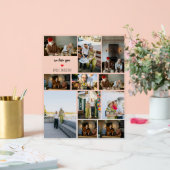 Wir Liebe für die individuelle FotoCollage Acrylschild (Hochzeit)