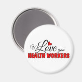 Wir Liebe für Gesundheitshelfer Magnet (Vorderseite/Rückseite)