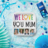 WIR LIEBE GIFT, EDIT ADD FOTO TILE RAINBOW WIR LIE PAPPTELLER (Party)