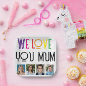 WIR LIEBE GIFT, EDIT ADD FOTO TILE RAINBOW WIR LIE PAPPTELLER (Party)