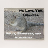 Wir Liebe Grandpa Gray Eichhörnchen Outdoor Gramps Puzzle (Horizontal)