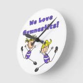 Wir Liebe Gymnastik Runde Wanduhr (Winkel)