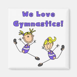 Wir Liebe-Gymnastik-T-Shirts und Geschenke Magnet