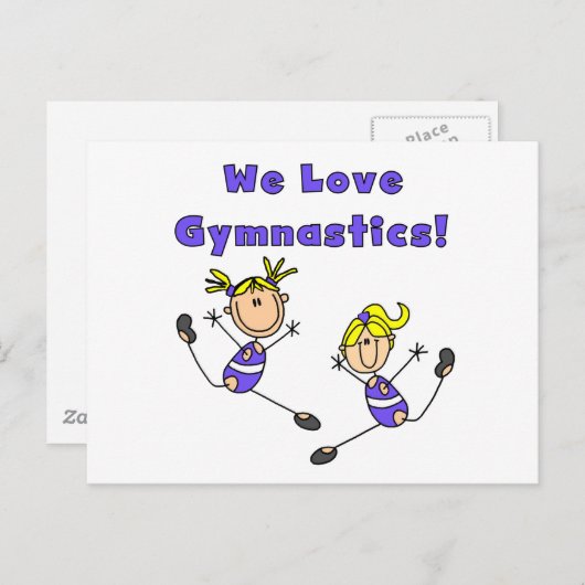 Wir Liebe Gymnastik Tshirts und Geschenke Postkarte (Vorne/Hinten)