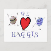 Wir Liebe haggis Postkarte (Vorderseite)