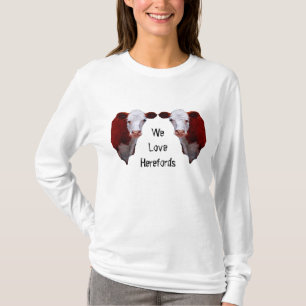 Wir Liebe Herefords: Zwei doppeltes Herefords: T-Shirt