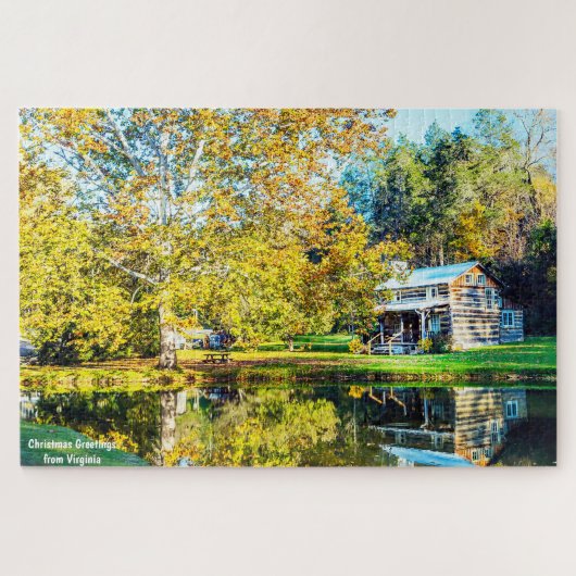 Wir Liebe Holzhütten West Virginia. Jigsaw Puzzle (Horizontal)