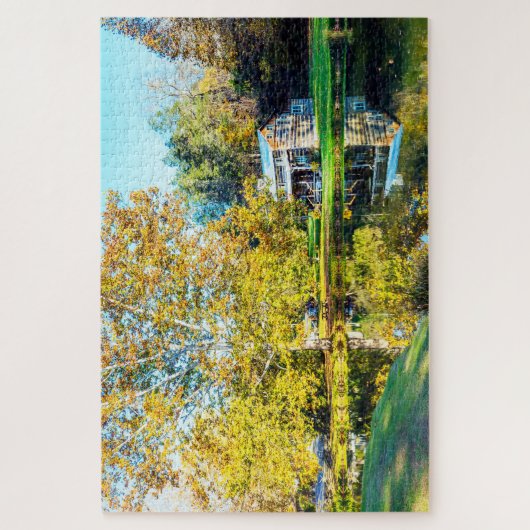 Wir Liebe Holzhütten West Virginia. Puzzle (Vertikal)