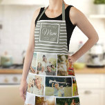 WIR LIEBE IHNEN MAMA Familienfoto Collage Skript G Schürze<br><div class="desc">Perfektes Geschenk für Muttertag,  Geburtstag oder Feiertage: Eine moderne,  süße Schürze,  die mit zehn Ihrer persönlichen Lieblingslieder sowie einer Nachricht,  den Namen der besten Mutter aller Zeiten,  zugeschnitten ist. Dies ist die staubige,  grün und weiß gestreifte Version.</div>