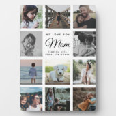 WIR LIEBE IHNEN MAMA Moderne Instagramm FotoCollag Fotoplatte (Vorderseite)
