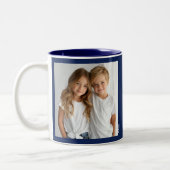 Wir Liebe Ihnen Vater, zwei Fotos Text, Navy C41 Zweifarbige Tasse (Links)