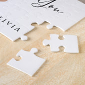 Wir Liebe| Ihr Foto mit Skript und Herz Puzzle (Seite)