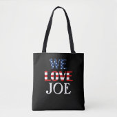 Wir Liebe Joe, amerikanische Flagge Tasche (Vorderseite)