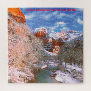 Wir Liebe Jungfrau Fluss Zion Park Utah Jigsaw Puz Puzzle