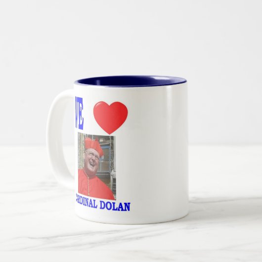 WIR LIEBE-KARDINAL DOLAN ZWEIFARBIGE TASSE (Vorderseite Links)