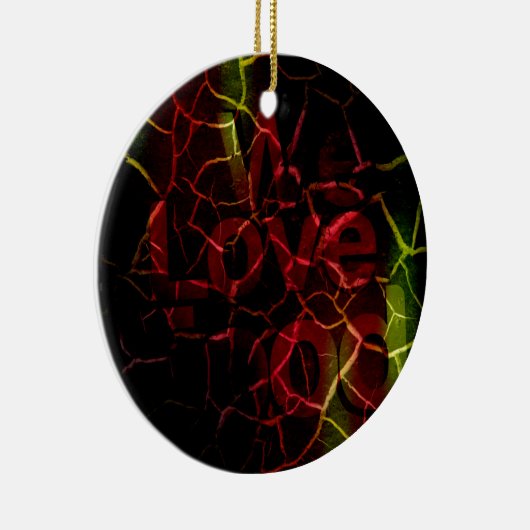 Wir Liebe Keramik Ornament (Rechts)