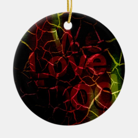 Wir Liebe Keramik Ornament (Vorne)