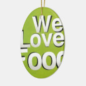 Wir Liebe Keramik Ornament (Links)