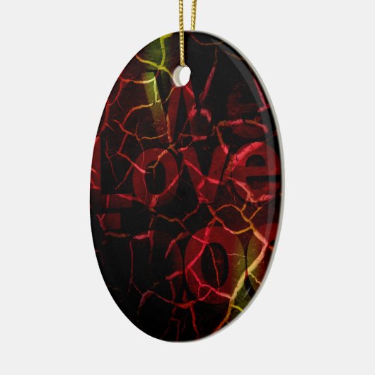 Wir Liebe Keramikornament (Links)