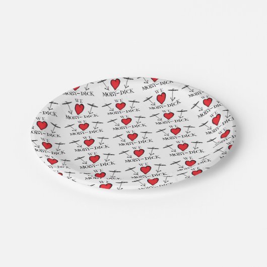 wir Liebe MobyDick Pappteller (Schrägansicht)