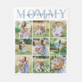 Wir Liebe Mommy Blue Mother's Day Foto Collage Fleecedecke (Vorderseite)