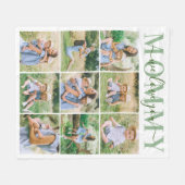 Wir Liebe Mommy Green Mother's Day Foto Collage Fleecedecke (Vorderseite (Horizontal))