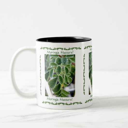 Wir Liebe Moringa! Zweifarbige Tasse (Links)