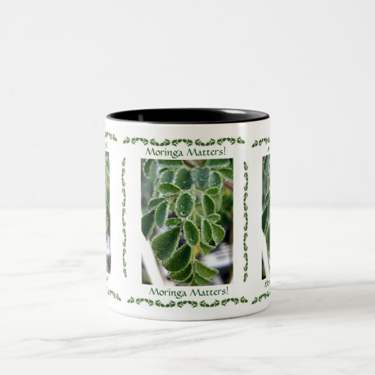 Wir Liebe Moringa! Zweifarbige Tasse (Mittel)