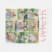 Wir Liebe Mummy Blush Mother's Day Foto Collage Fleecedecke (Vorderseite (Horizontal))