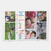 Wir Liebe Nana Foto Collage Geschirrtuch (Horizontal)