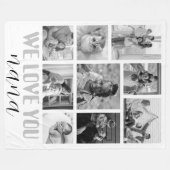 Wir Liebe Nana Oma Foto Collage Fleecedecke (Vorderseite (Horizontal))