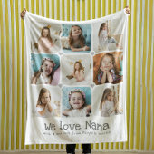Wir Liebe Nana/Oma/Nan/Andere 9-Foto-Collage Fleecedecke