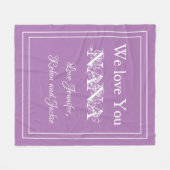 "Wir Liebe NANA" Personalisierter Cudly Lavender Fleecedecke (Vorderseite (Horizontal))