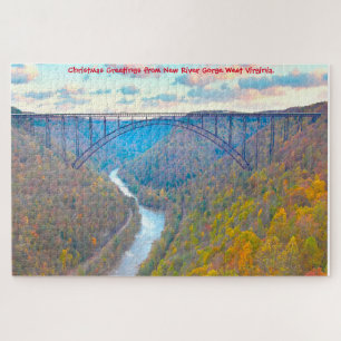 Wir Liebe New River Gorge West Virginia. Jigsaw Pu Puzzle