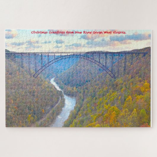 Wir Liebe New River Gorge West Virginia. Jigsaw Pu Puzzle (Horizontal)