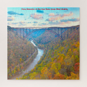 Wir Liebe New River Gorge West Virginia. Jigsaw Pu Puzzle