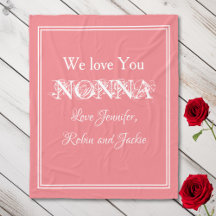 "Wir Liebe NONNA" Personalisierte Namen Lachs