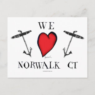 wir Liebe Norwalk Connecticut Postkarte